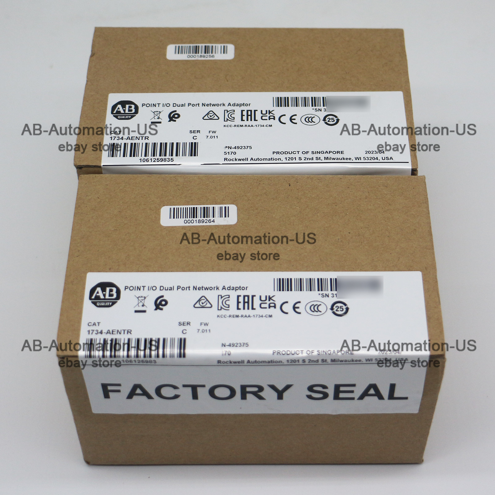 Allen Bradley New 1734-AENTR POINT I/O Dual Port Network Adaptor EtherNet Module