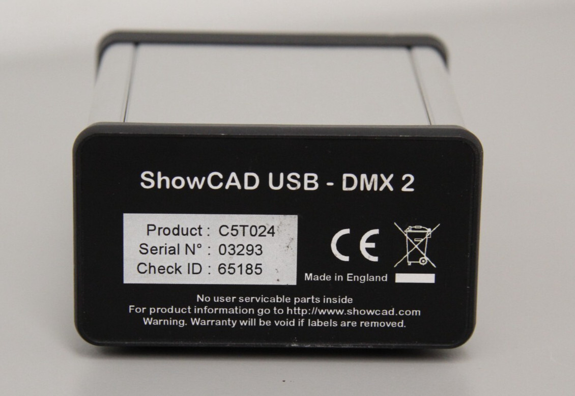 ShowCAD USB To DMX-512 Interface No Cables Included
