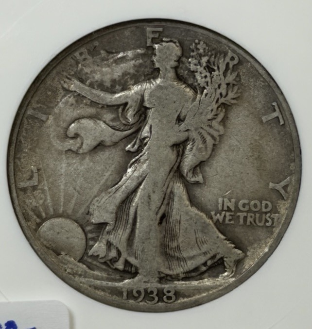 1938-D 50c Walking Liberty Half Dollar ANACS F15 ** Key Date ** TH2885