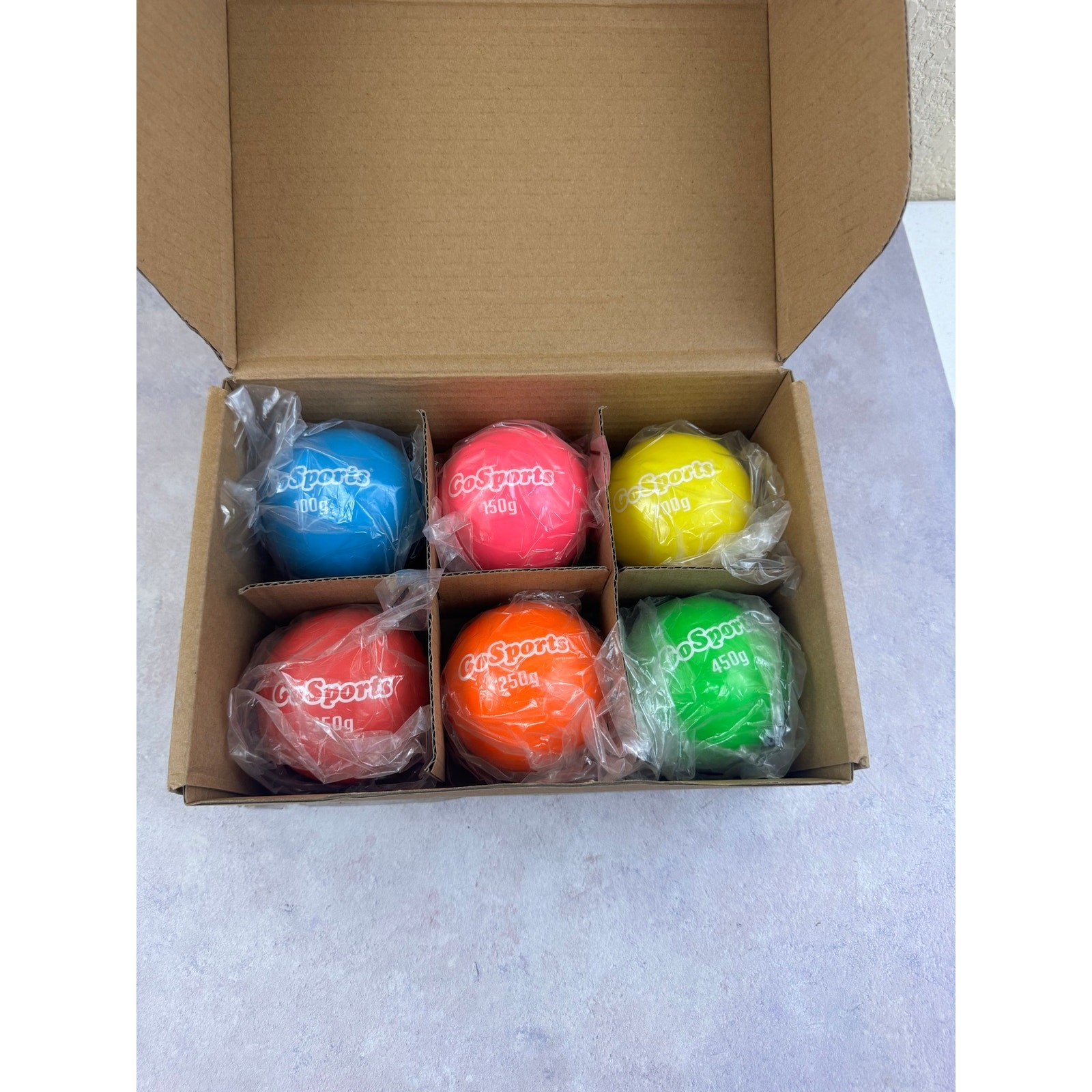 GoSports Plyo Weighted Balls for Baseball/Softball Various Weights 6 Ball Set