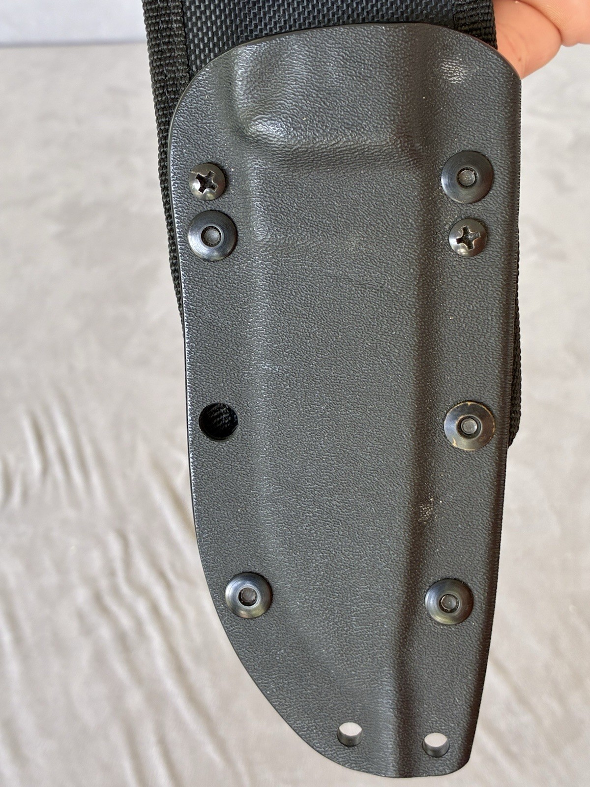 Tactical Knife Sheath w/ Belt Loop Black Kydex Nylon MOLLE Compatible