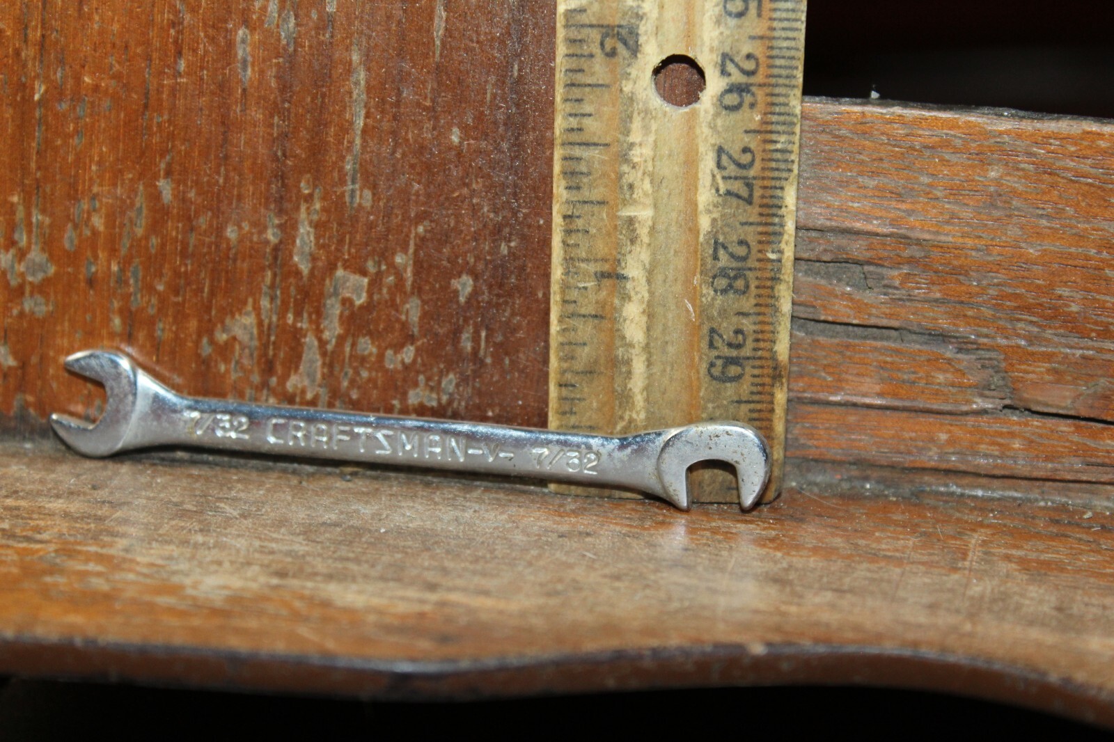 Vintage Craftsman Open Ended 7/32" Offset Wrench -V-