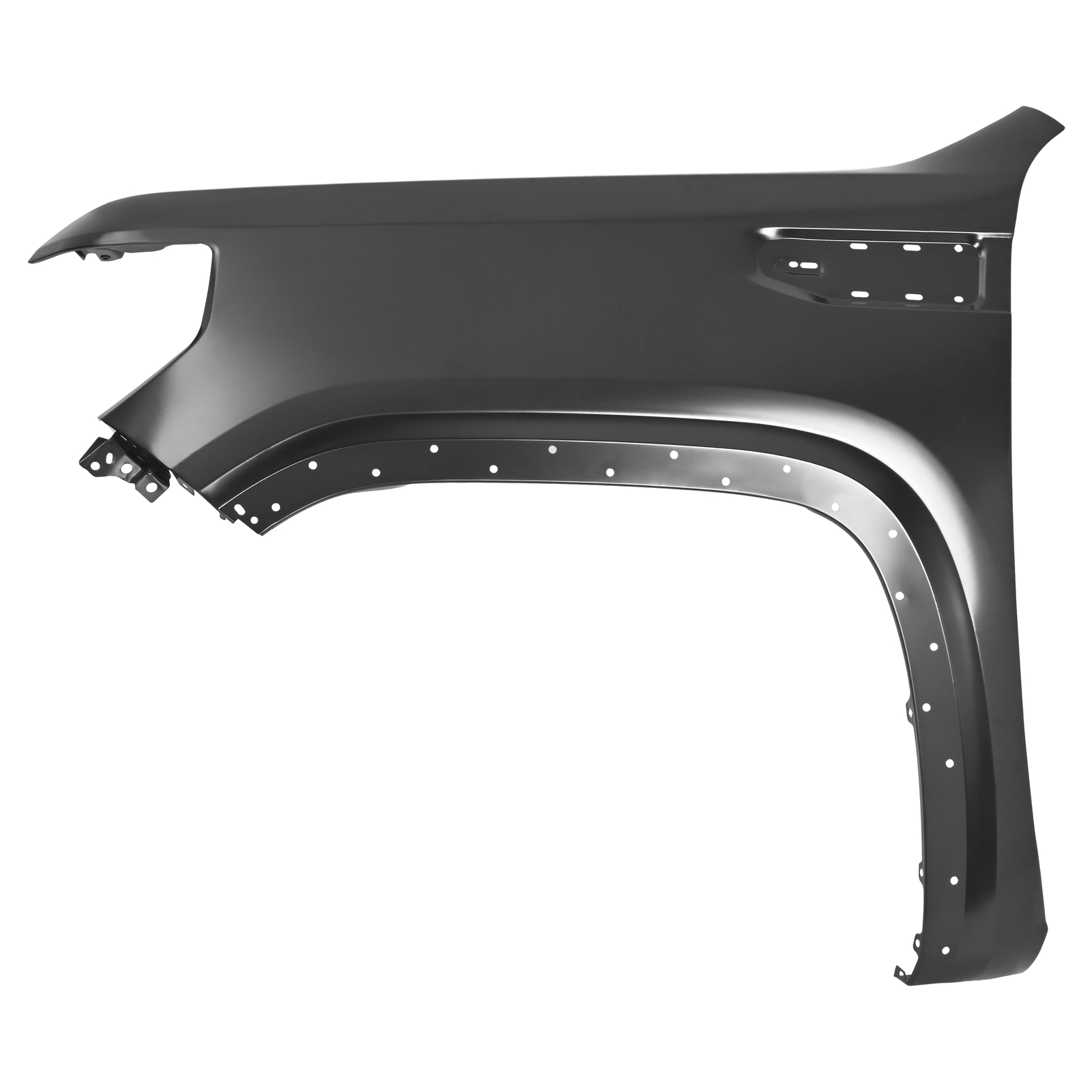 For GMC Sierra 1500 2019-23 Electrophoresis Black Front Fender Left Driver Side