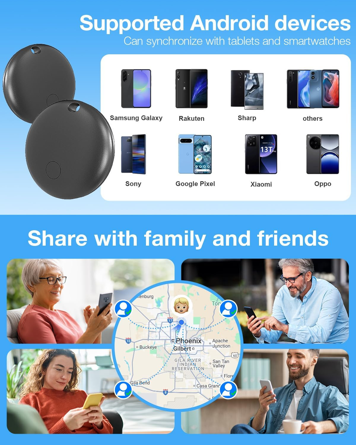 Air Tags for Android,Air Tags-4 Pack Android,2 Year Battery Life,Air Tracker Tag