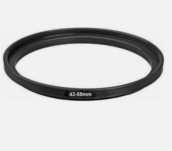 Step-up adapter ring 43-52 mm 43mm-52mm Anodized Black lens Camera New US Seller