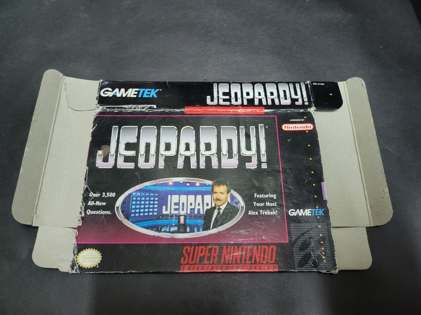 Jeopardy!    *  Snes Box Only * Super Nintendo Original box