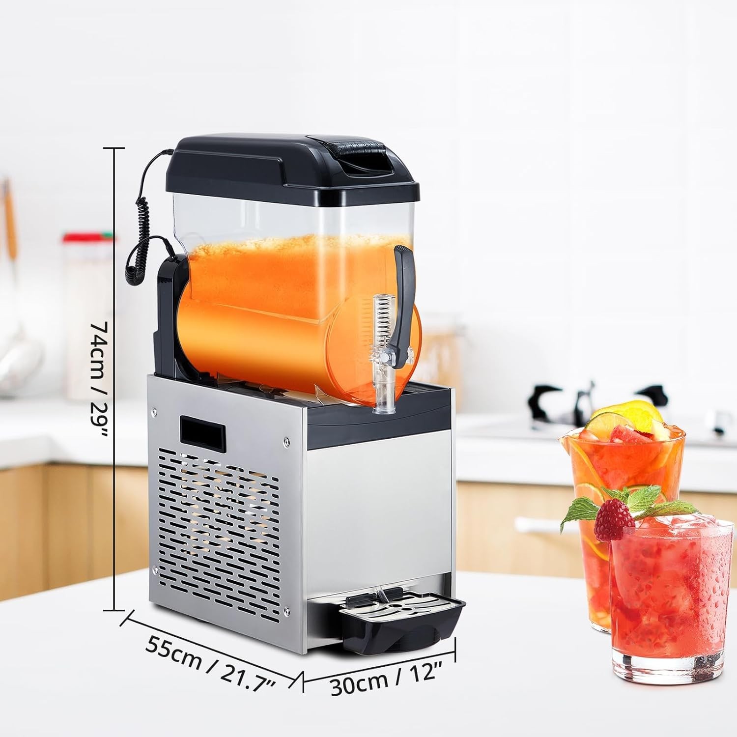 Stainless Steel 12L Frozen Drink Maker, 500W Commercial Grade for Restaurant