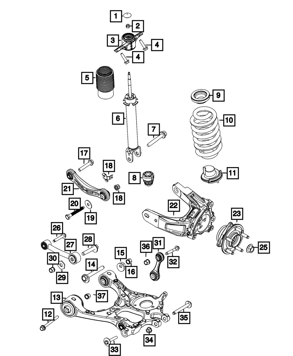 Genuine Mopar Rear Knuckle Left 68577565AC