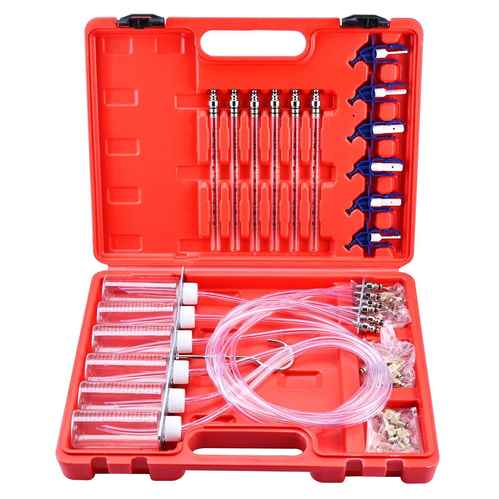 8 Cylinder Diesel Injector Flow Meter Tester Common Rail Adaptor Test Tool Kit