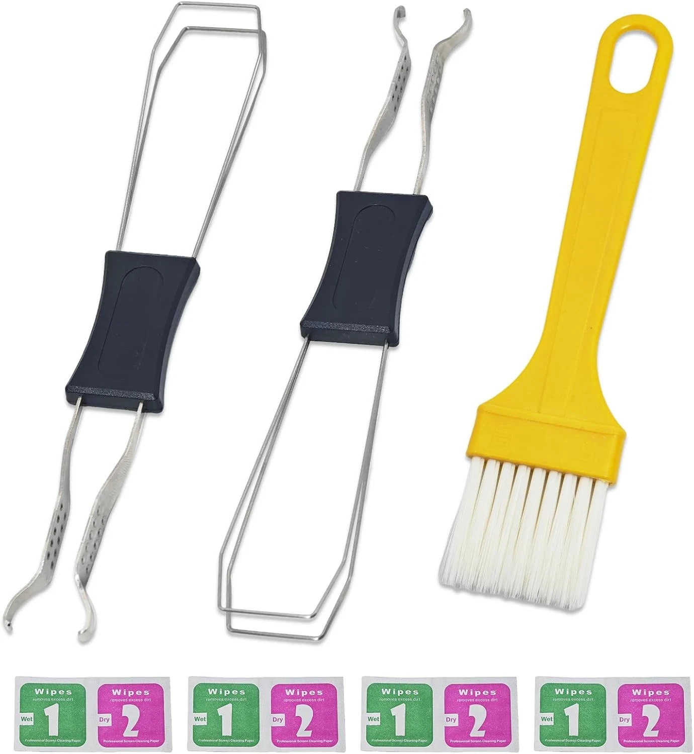 3-Pack Keycap Puller Kit Keyboard Key Remover Switch Puller with Cleaning Brush