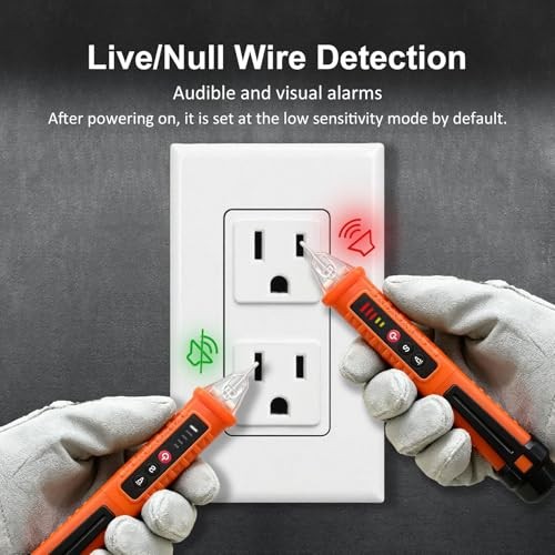 Voltage Tester, Non-Contact Voltage Detector, Electrical Tester, 3 Orange