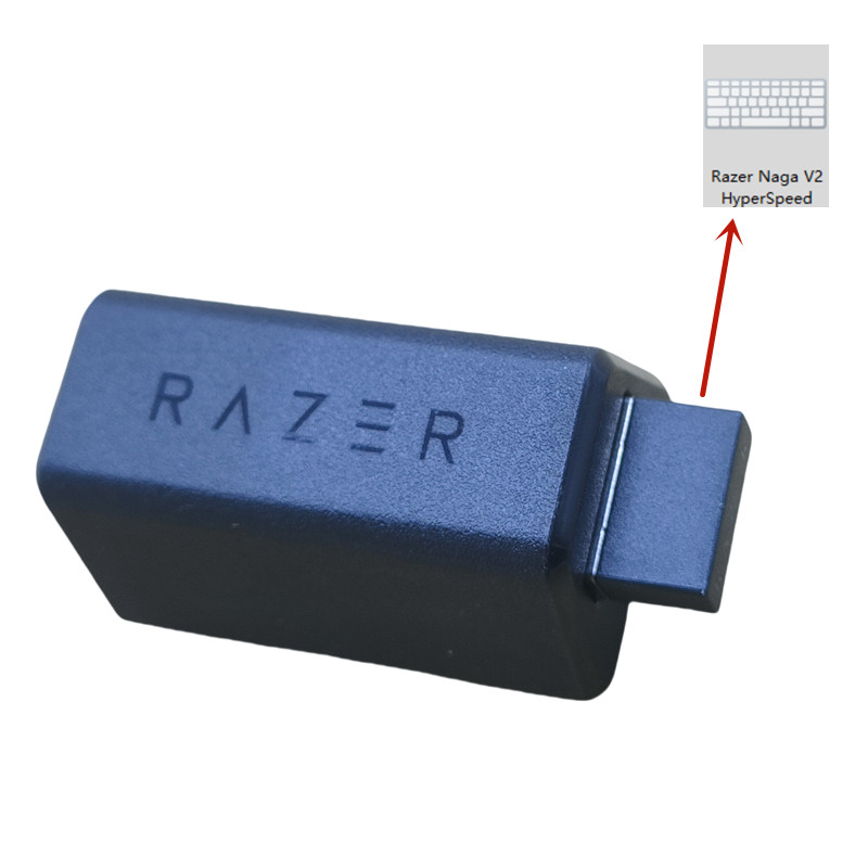 USB Receiver with Adapter extender for Razer Naga V2 Hyperspeed Wireless Mouse