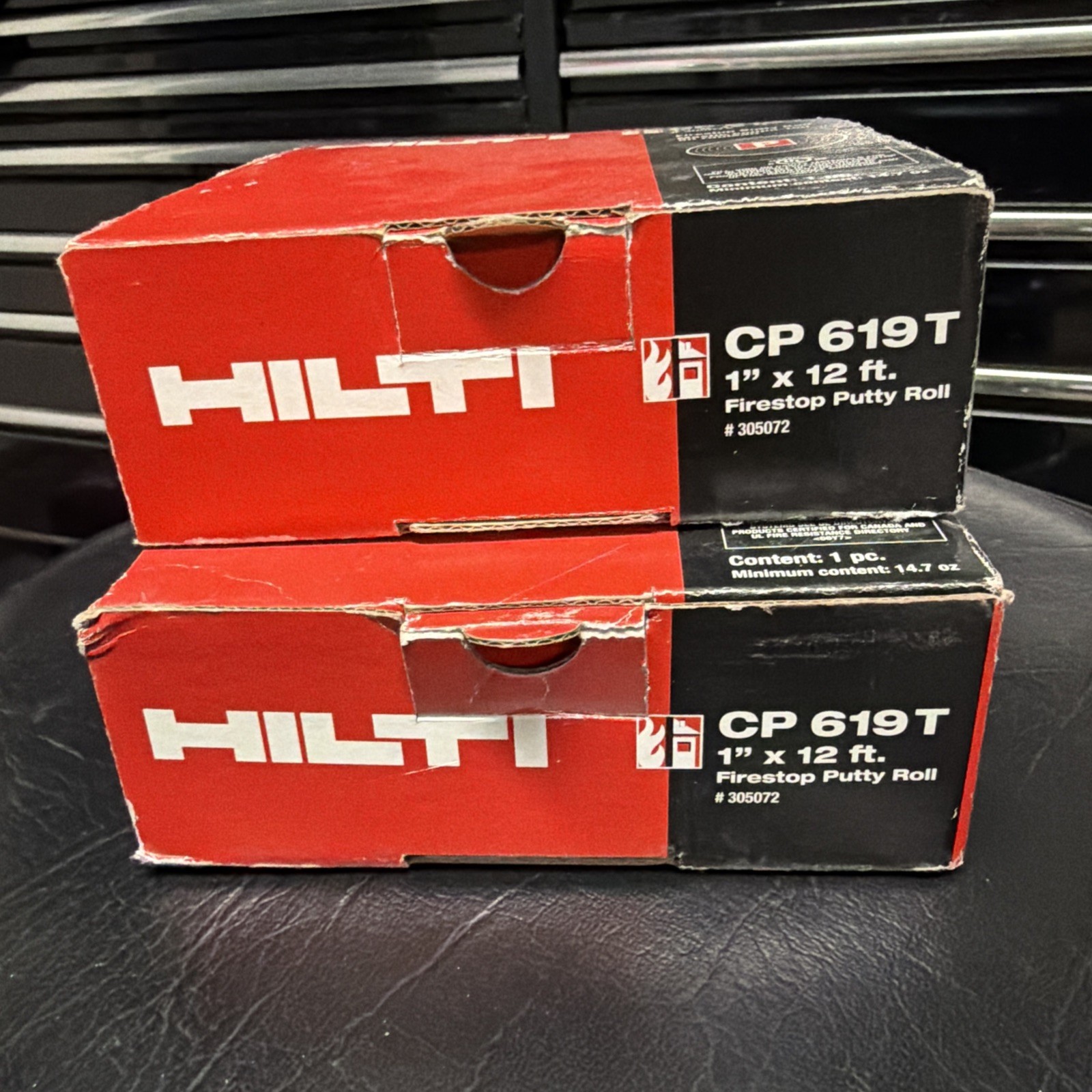2x Hilti Firestop Putty Roll, CP619T, 1" x 12 ft. NEW