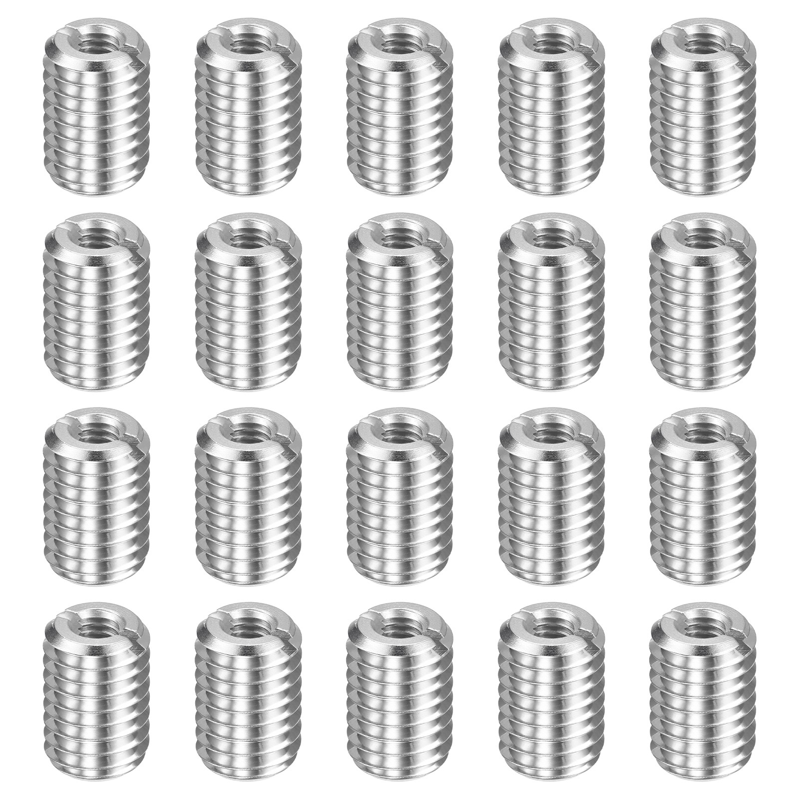20pcs M8x1.25 Male to M4x0.7 Female Thread Repair Insert Reducing Nut 12mm Long
