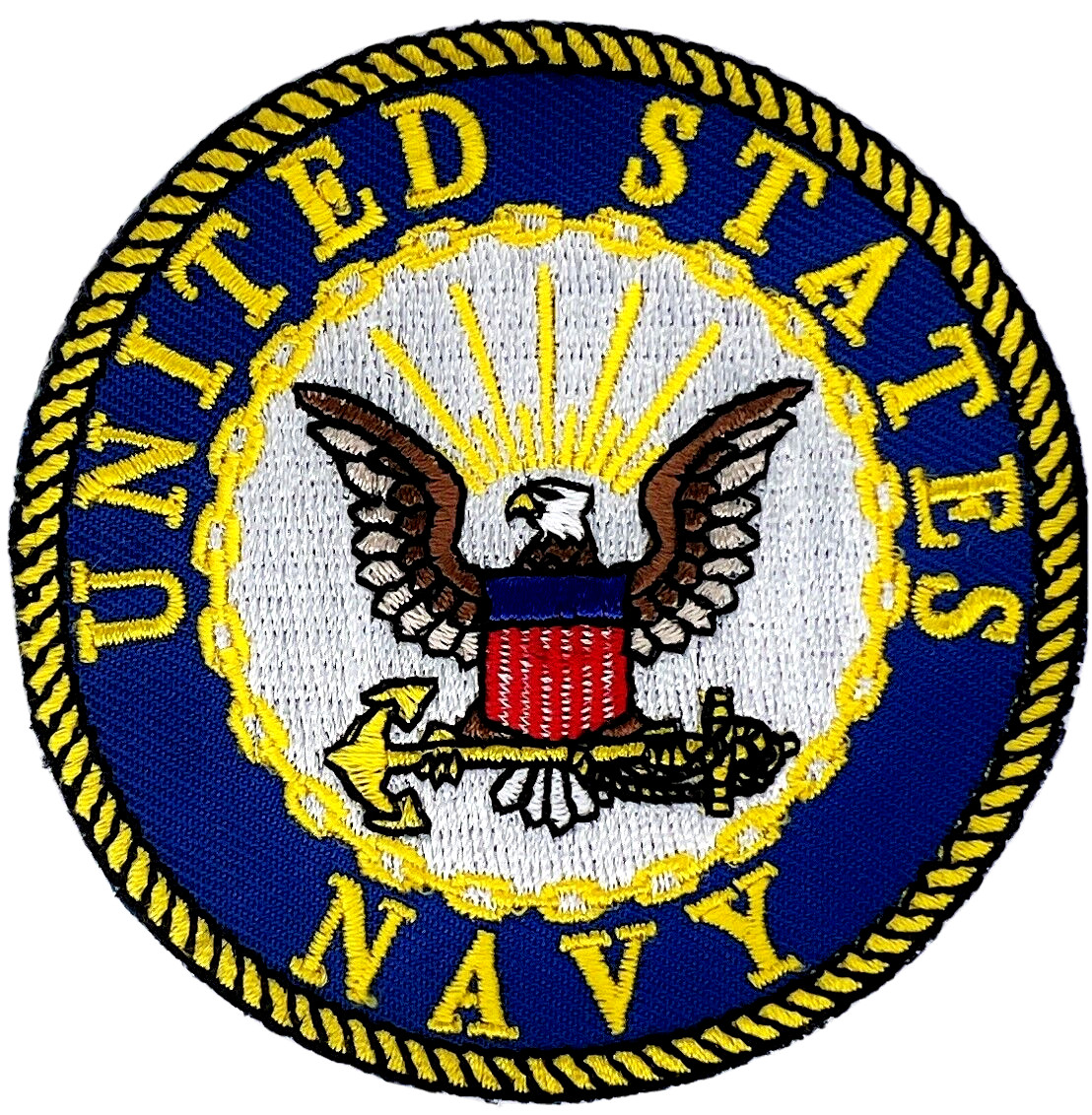 UNITED STATES NAVY LOGO MILITARY EMBROIDERED IRON ON MOTORCYCLE PATCH EE-1