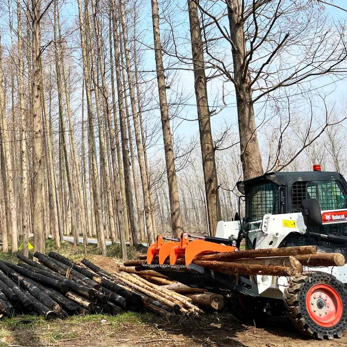 84" Skeleton Grapple for Skid Steer, 34" Opening, Hydraulic