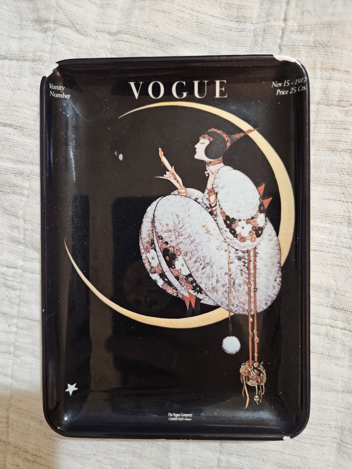 Vintage Togue Trinket Tray 6x4 Inches