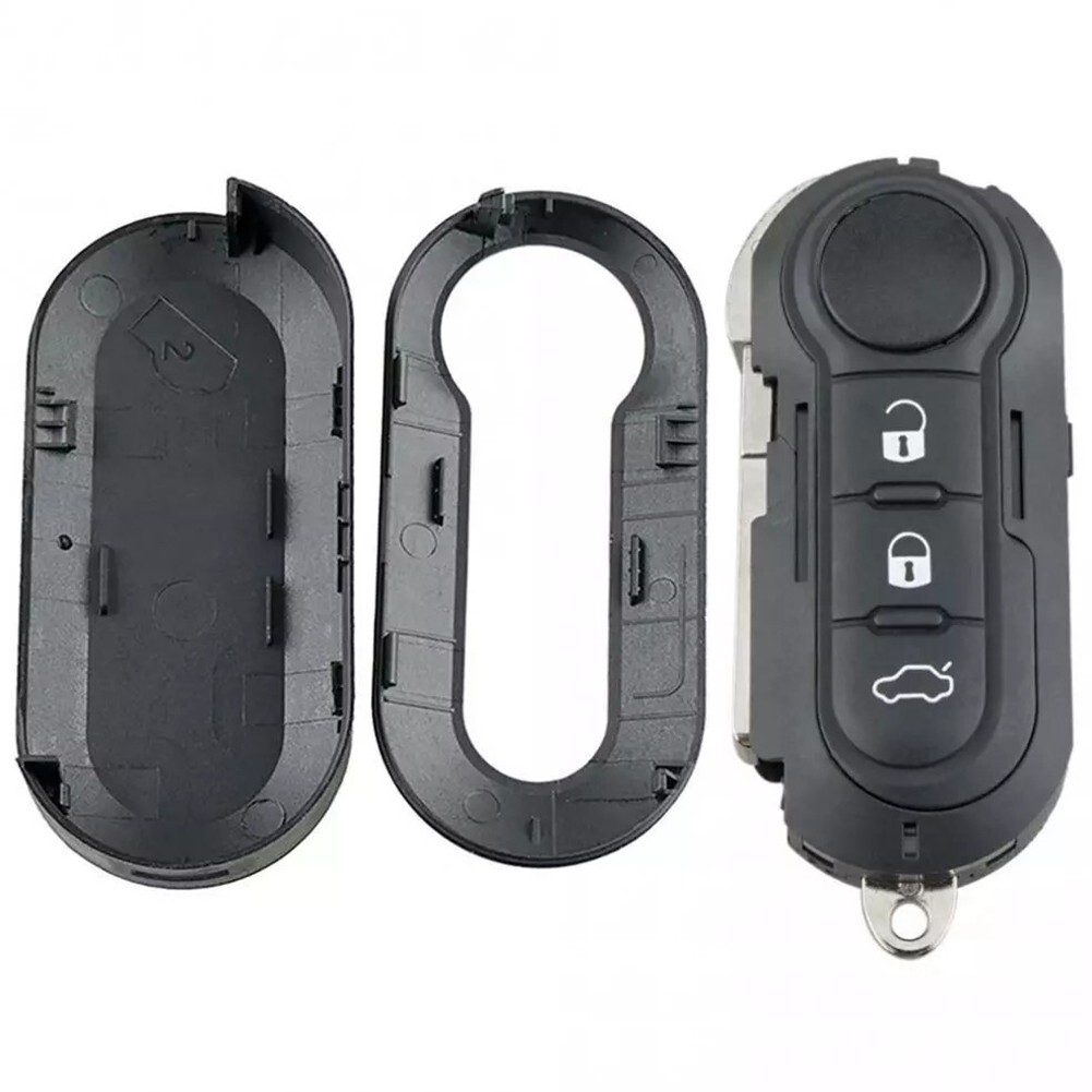 For Fiat 500 Key Fob Replacement Shell Cover Compatible With Multiple Models
