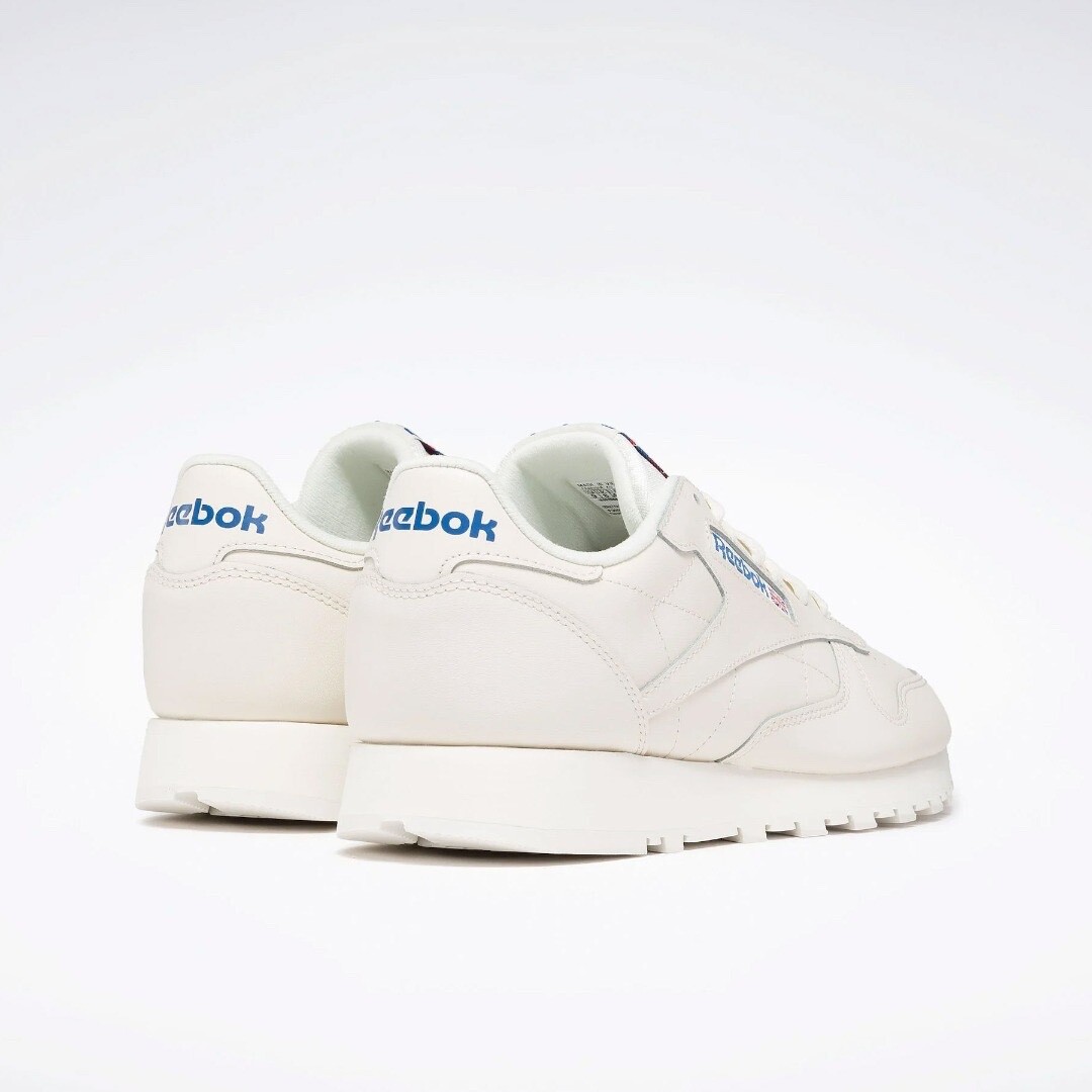 Men Reebok Classic Leather Running Shoes Sneakers Chalk White Red Blue 100032947