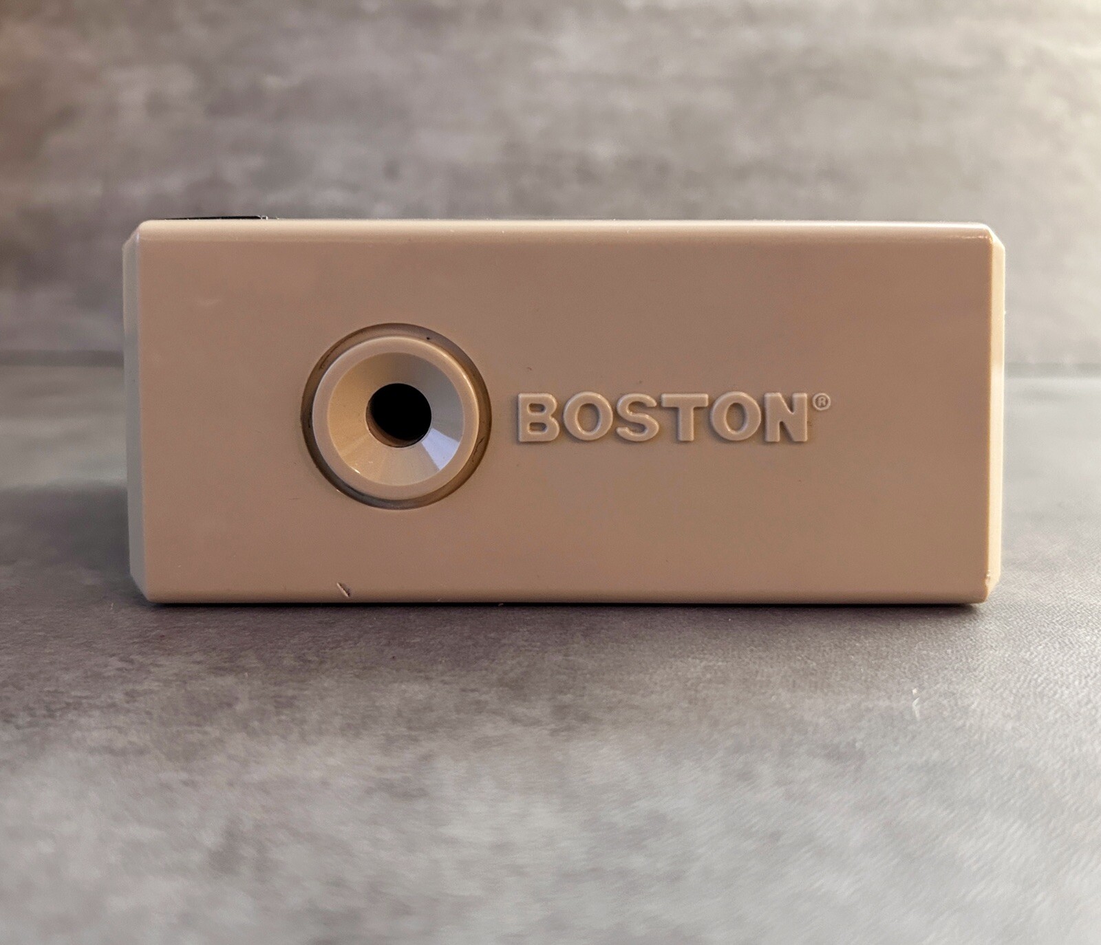Rare Cream Case Boston EB Battery Operated Pencil Sharpener - Tested and Working