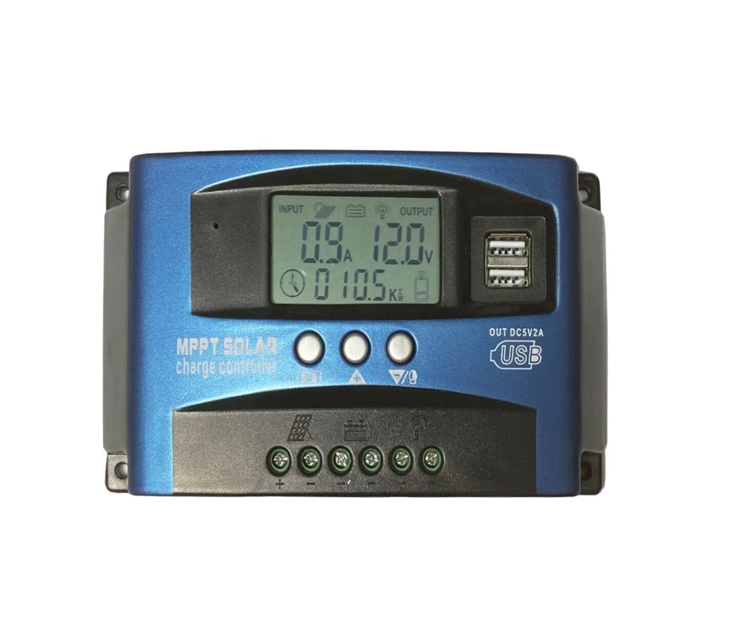 60A MPPT Solar Panel Regulator Charge Controller 12V/24V Auto Focus Tracking,