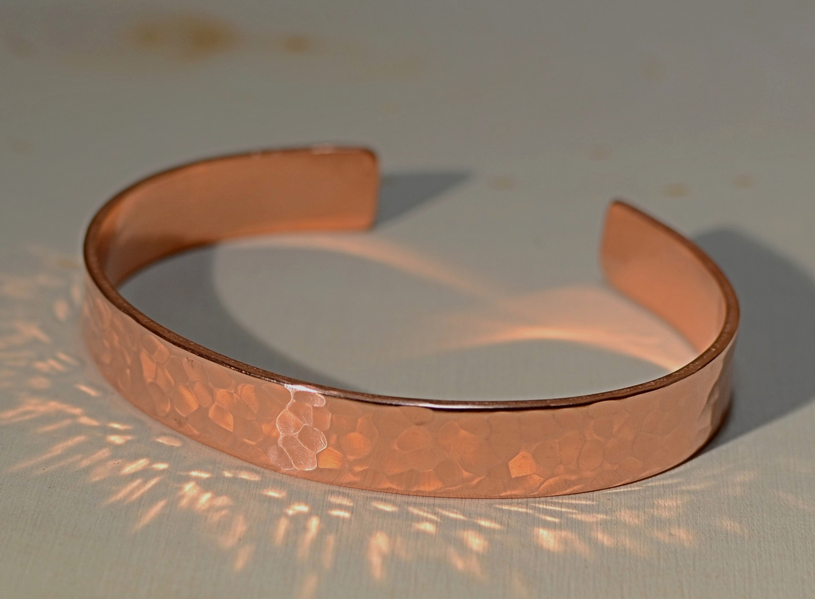 Hammered Copper Cuff Bracelet