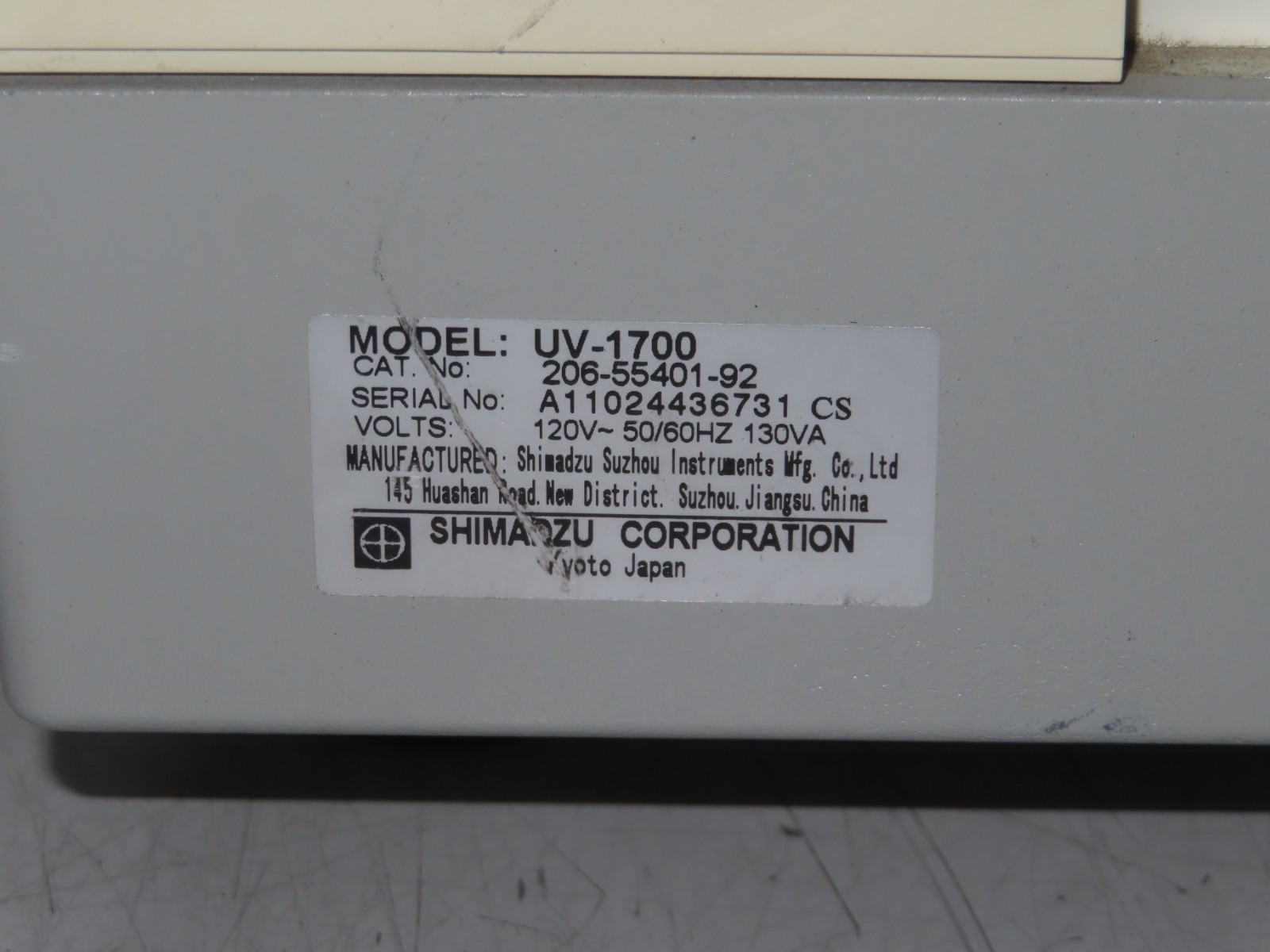 Shimadzu UV-1700