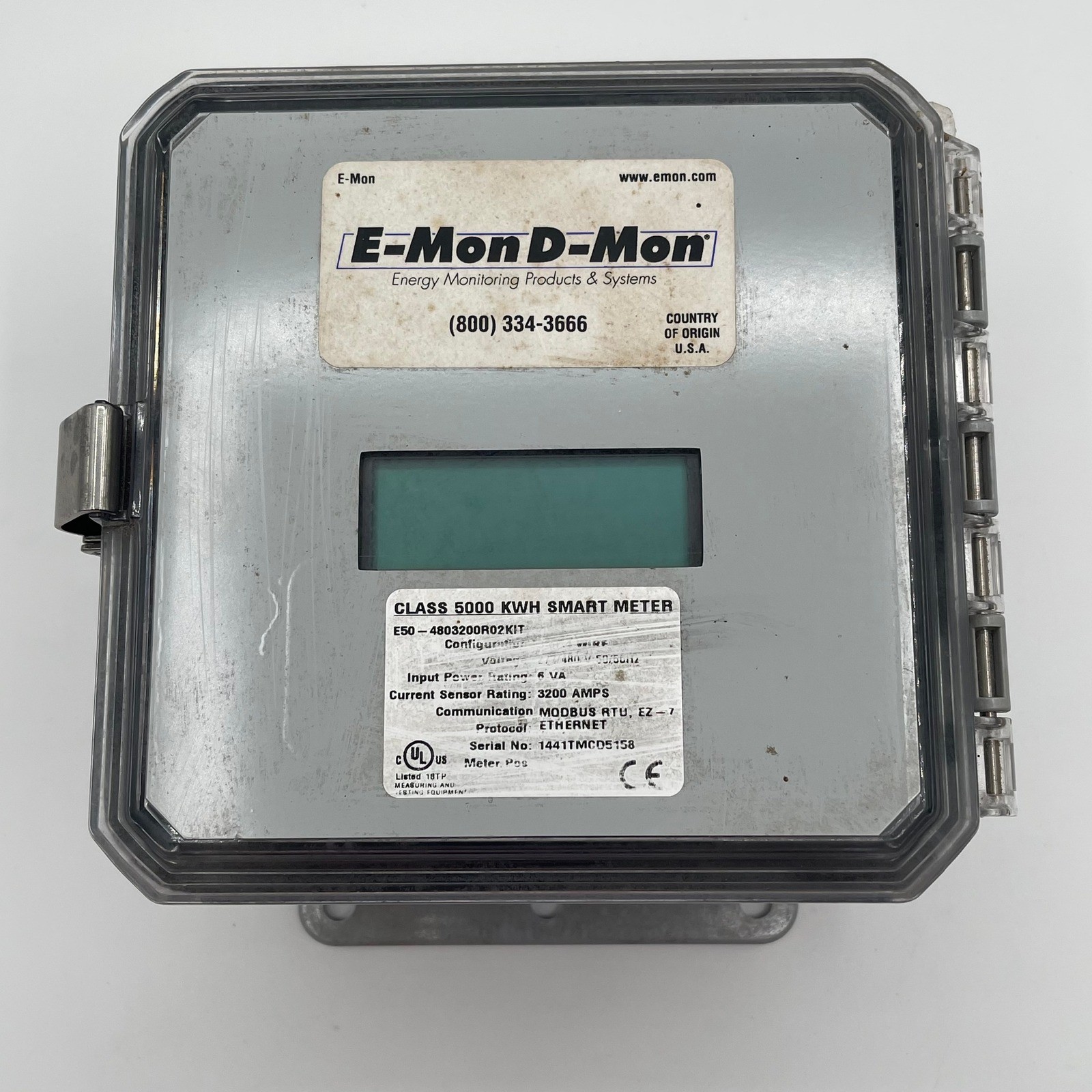 E-mon D-mon E50-4803200-R02-KIT Class 5000 kWh Submeter, 277/480V, 3 or 4 Wire