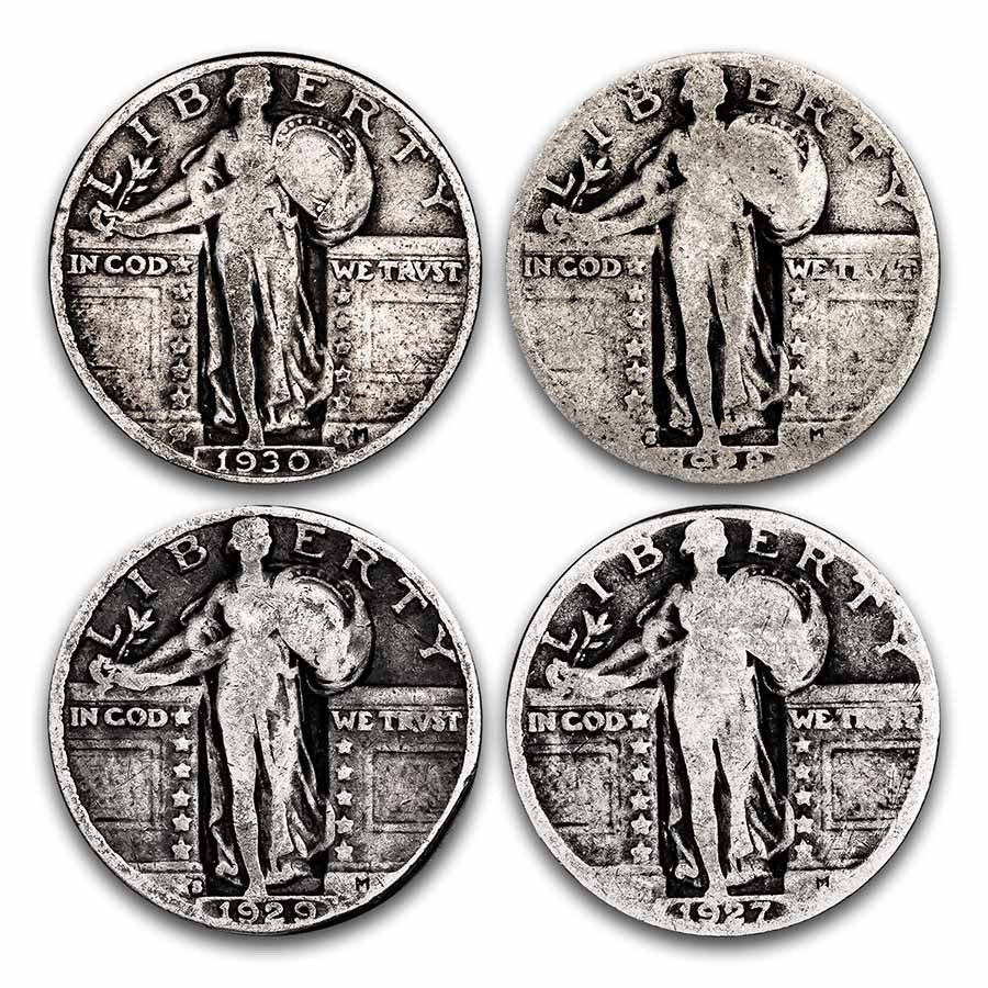 $1.00 Face Value Standing Liberty Quarters