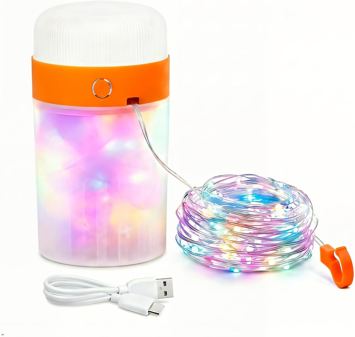 Camping String Lights, 4 in 1 Rechargeable Tent Lights String, Hanging Waterproo
