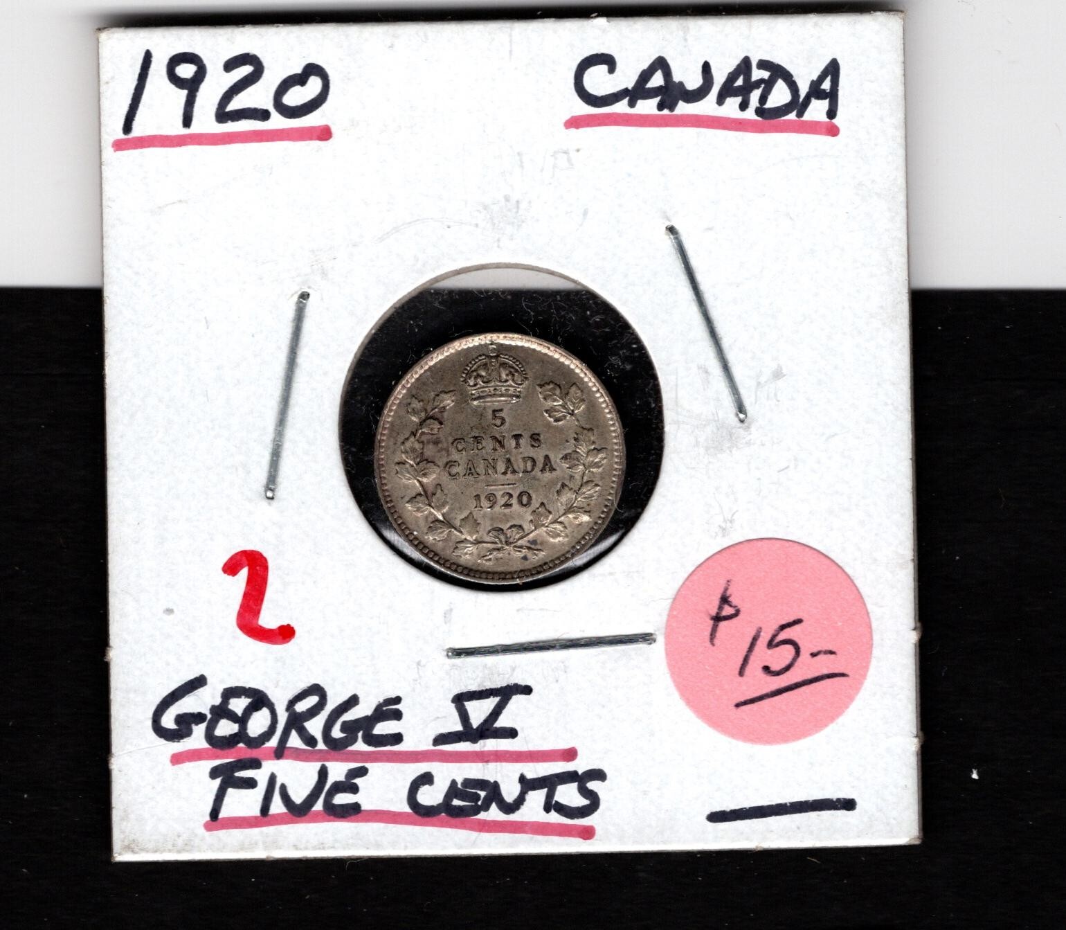 1920 - Canada- George V Five Cents