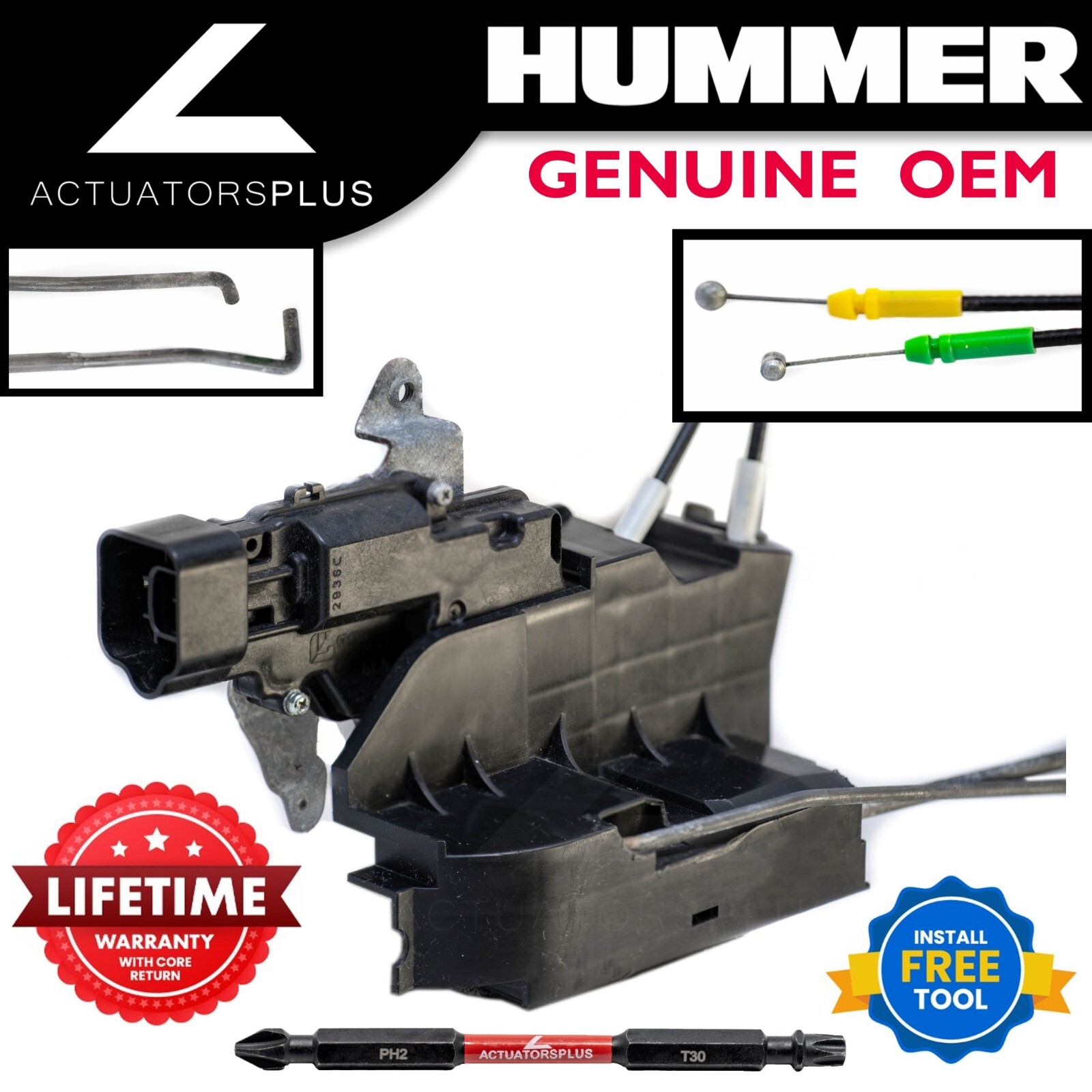 Hummer H3 H3T OEM Front Left Driver Door Lock Latch Actuator 06-10 Lifetime Wnty