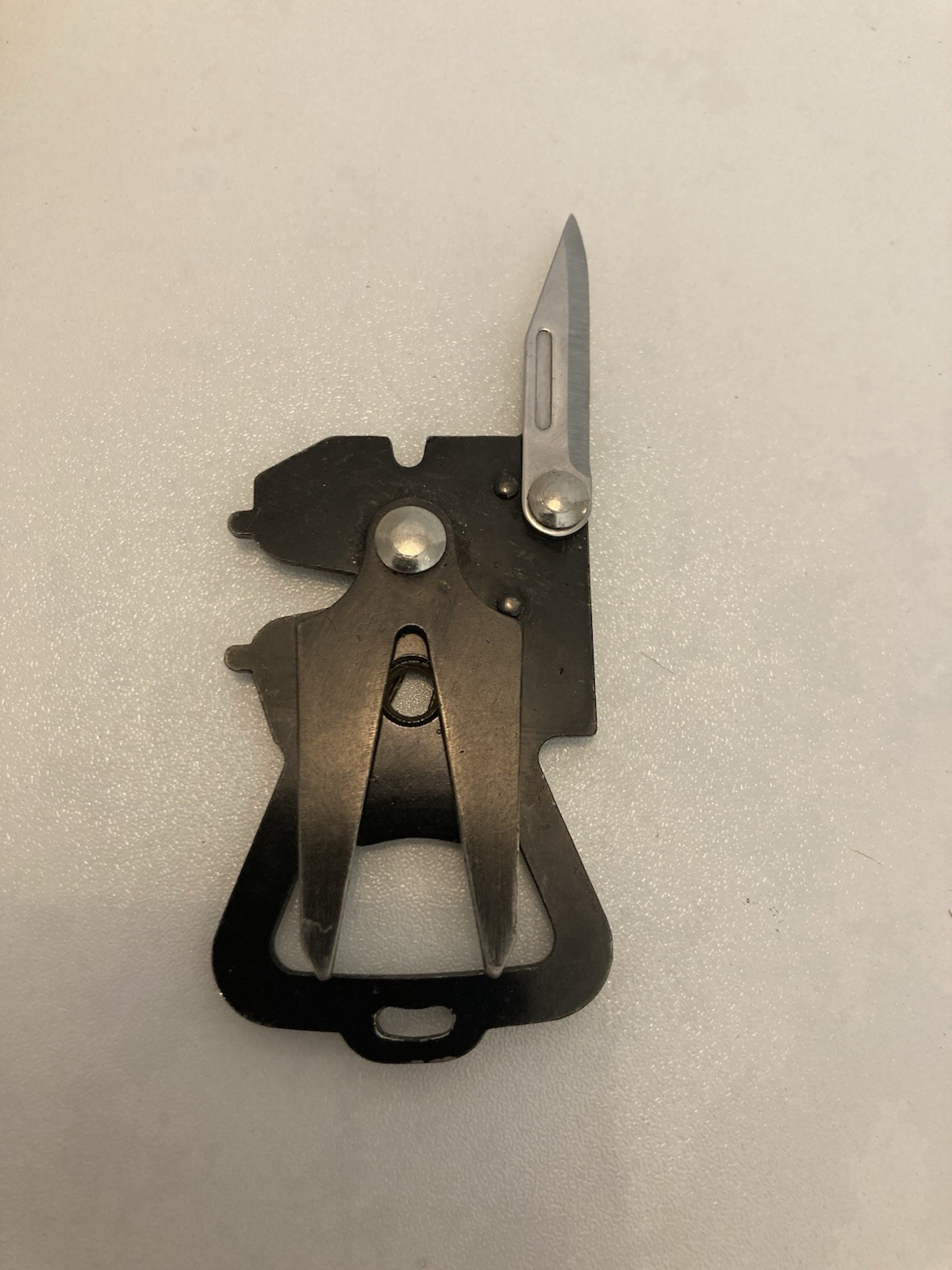 Vintage Golf Divot Multi Tool Bottle Opener Knife Folding Black