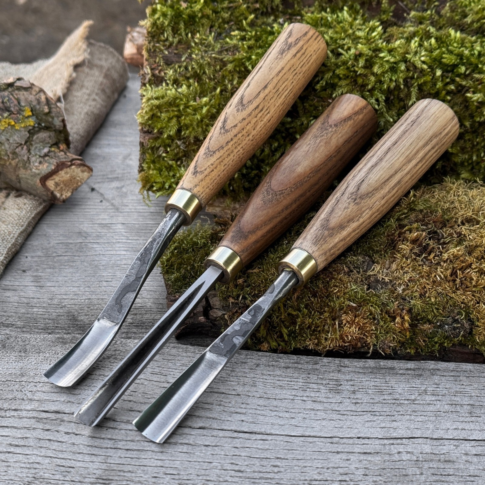 3pcs Detail Wood Carving Tool Set - Wood Carving Gouge, V-Parting Chisel, Gouge