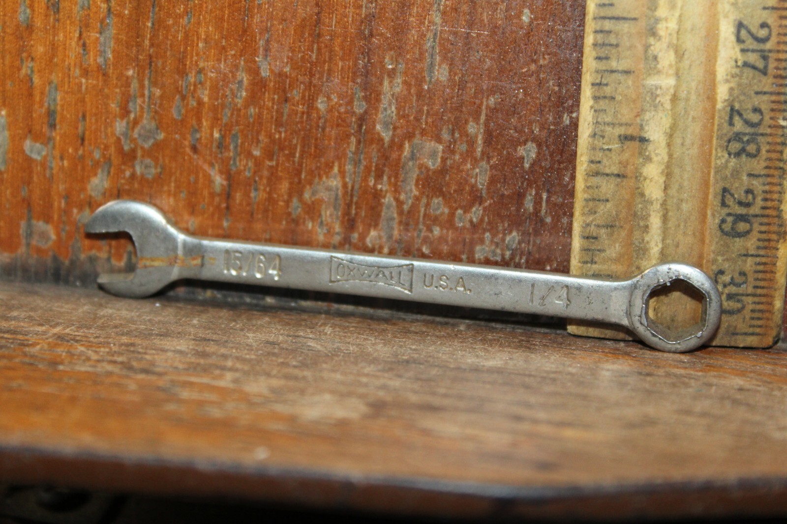 Vintage Wrench Combo Wrench Oxwall USA 13/64" Open & 7/32" Closed
