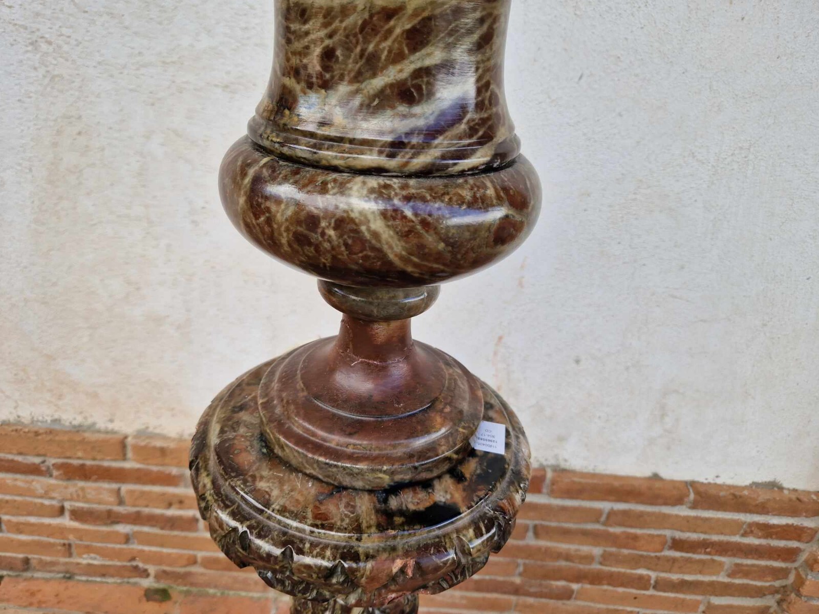IMPONENTE VASO / LUME IN ALABASTRO (LAMPADA, PIANTANA)