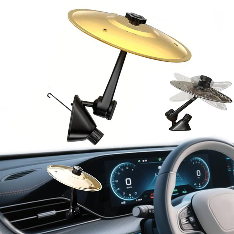 Car Cymbal Drum Air Vent Mini Metal Drum Crash Cymbal for Car Dashboard Decor