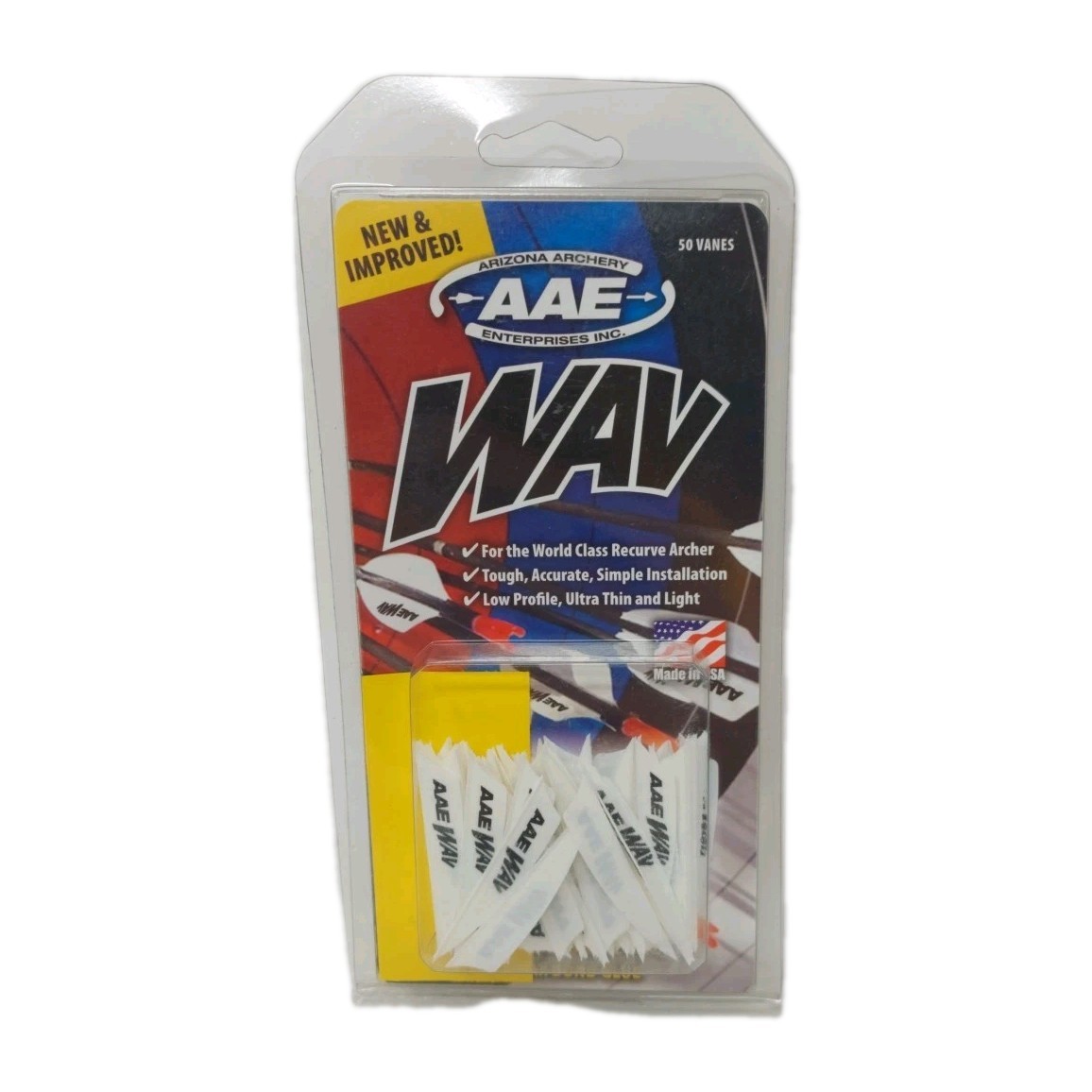 AAE Wav Recurve Vanes: 2" White: 50 Pack: 1.7 Grains: New