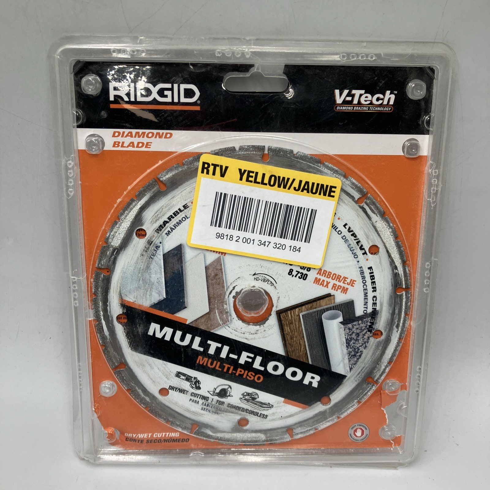 RIDGID 7 in. Segmented Rim Multi-Flooring Diamond Blade