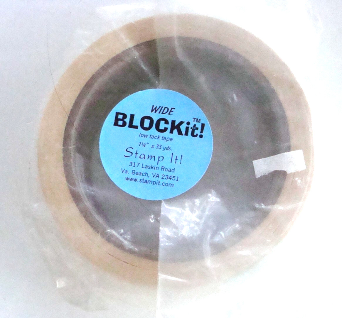 NEW SEALED STAMP IT Wide Blockit! Low Tack Tape 1-1/4in x 33yds