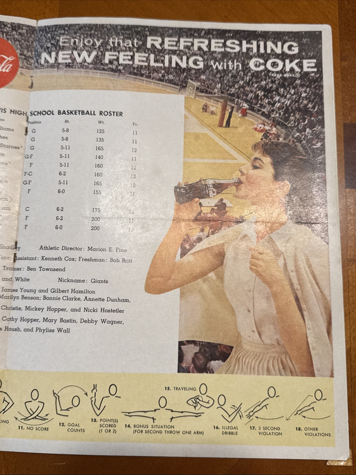 1963 Indianapolis High School Basketball Game Program, Tech vs Ben Davis