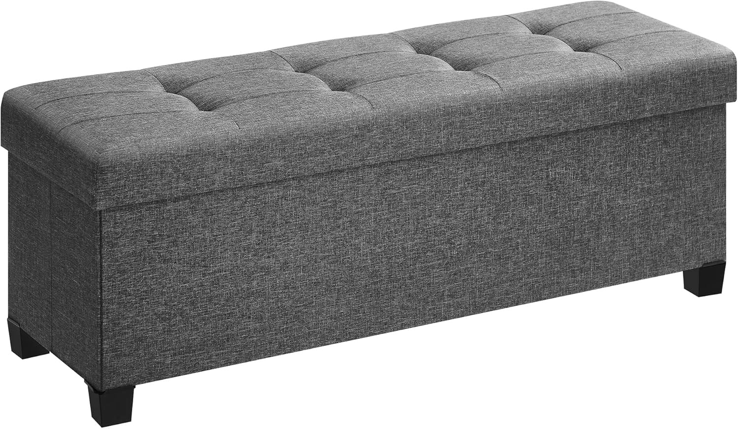 Storage Ottoman Bench Foldable Foot Rest W/ Legs 15 x 43 x 15.7 Inches End of