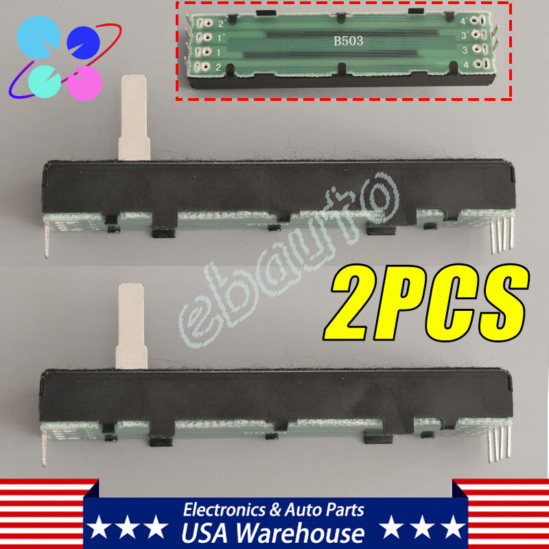 2*Channel Fader Line For Numark NS6 NS7 NS7II NS7III NV NV II 4TRAK MK2 DJ Mixer