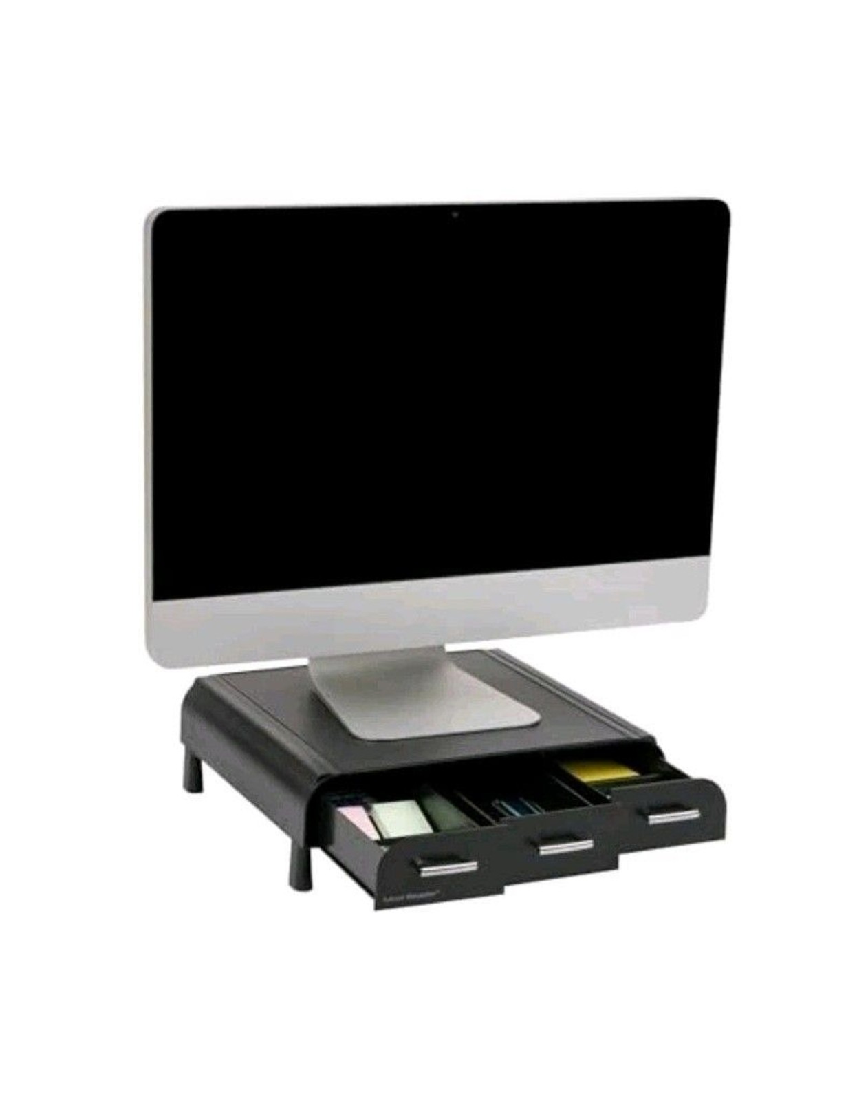 Monitor Stand, Laptop Riser, Desktop Organizer, Storage Drawer, 1 Pack Black