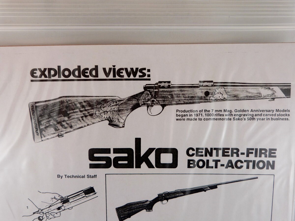 SAKO CENTER-FIRE BOLT-ACTION RIFLE BREAK DOWN INSTRUCTION KIT
