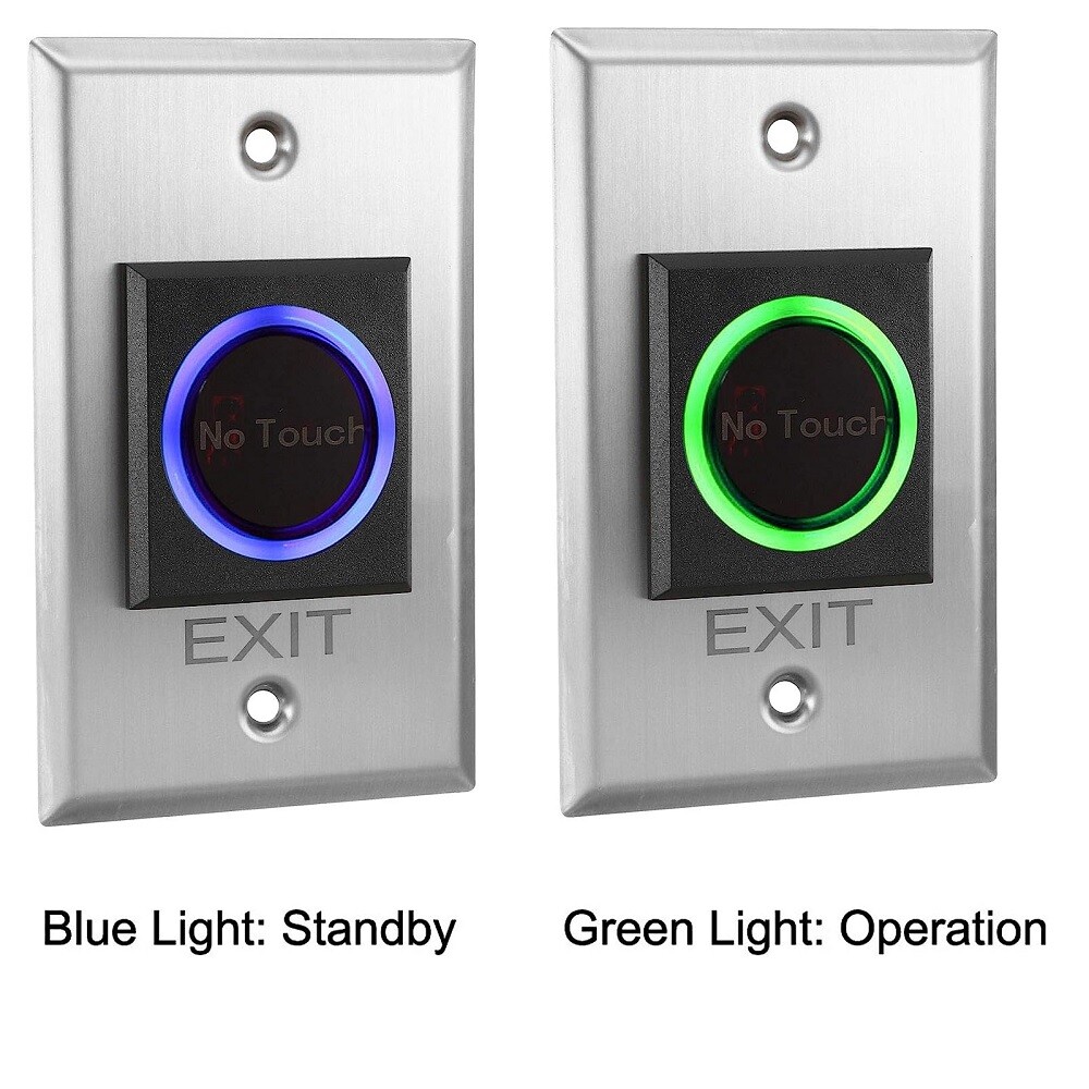 IR No Touch Exit Button NO NC LED Touchless Switch For Door Access Control Lock