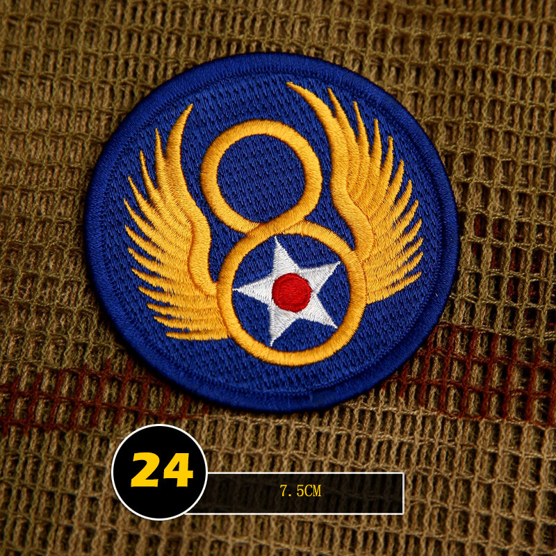 Ww2 Us 8th Divisional Embroidered Patches The "Mighty Eighth" Airforce Military