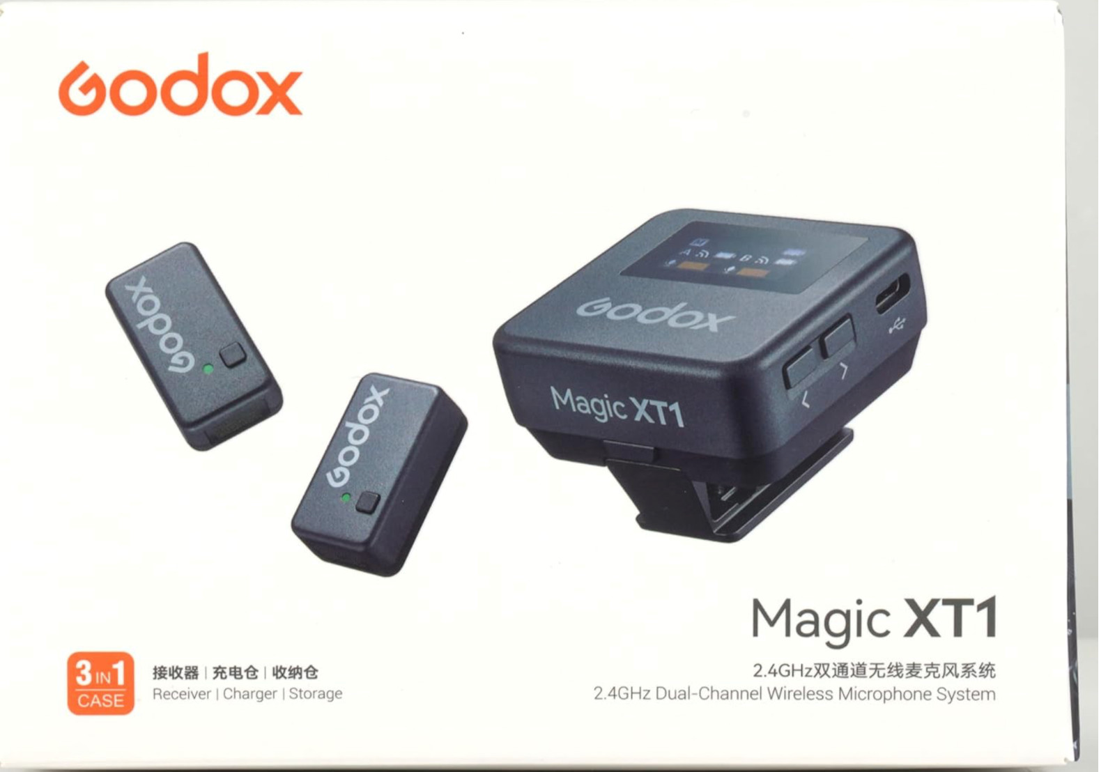 GODOX Magic XT1 Touchscreen Wireless Lavalier Microphone for Camera/Android/iPho