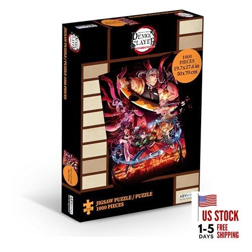 Demon Slayer Key Art Battle Scene Jigsaw Puzzle 1000 pcs Ideal Gift for Anime