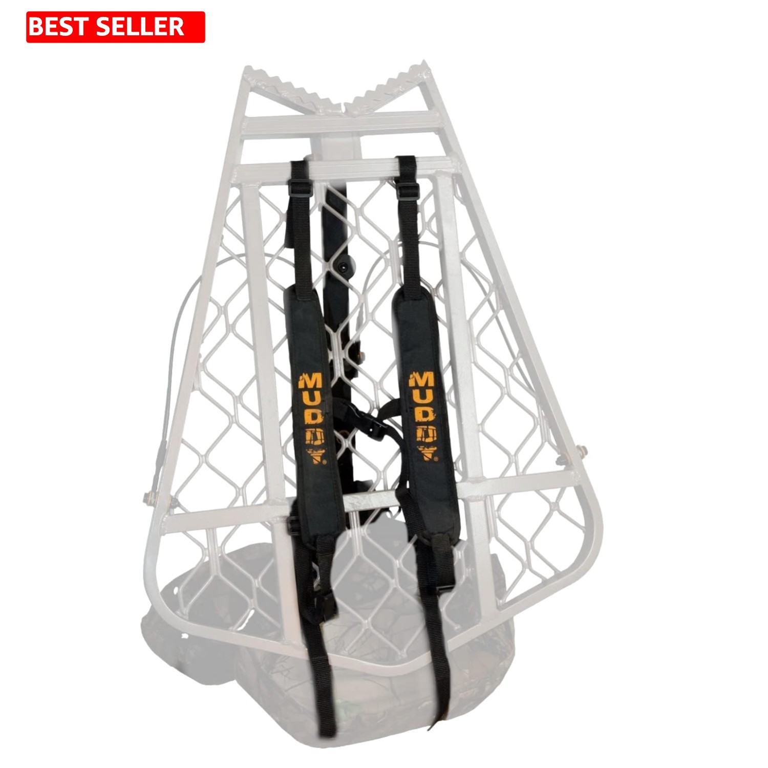 Versatile Black Treestand Backpack Straps with Chest Cinch and Utility Pocket
